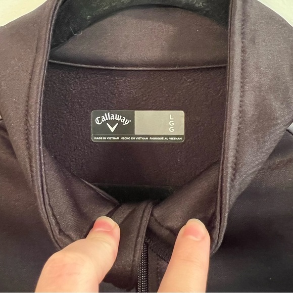 Men’s Callaway black and gray half zip athletic pullover sweater size large L - Picture 4 of 5